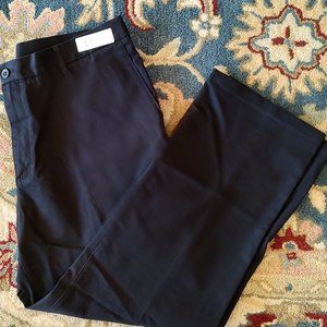 Dockers 40x30 Classic Fit Flat Front Black Khakis Chinos Pants Cotton Work